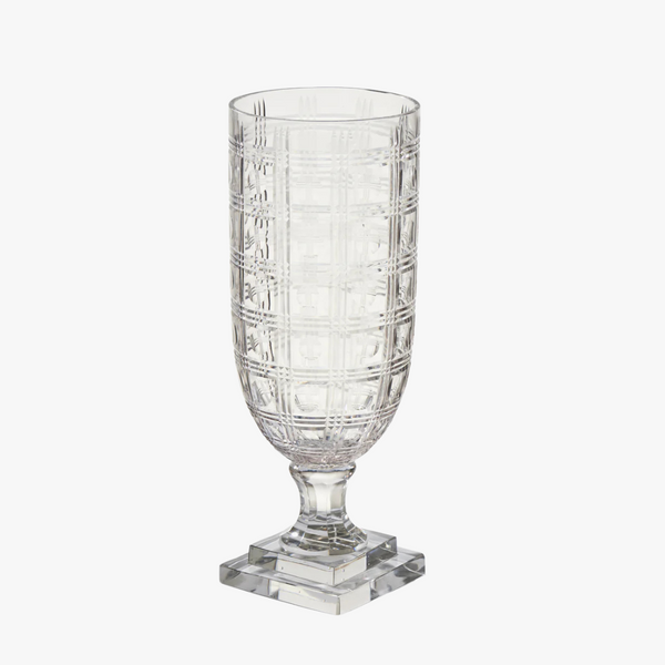 Clear Cut Glass Hurricane