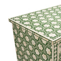 Clementine Green Floral Bone Inlay Chest closeup