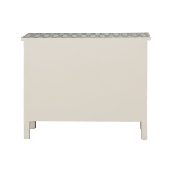 Clementine Green Floral Bone Inlay Chest painted back view