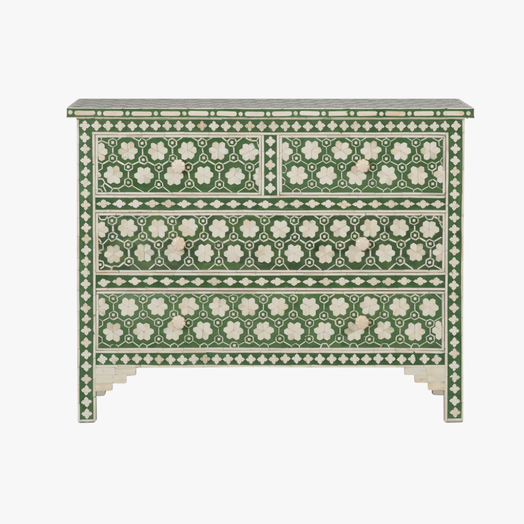 Clementine Green Inlay Chest