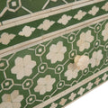 Clementine Green Inlay chest drawer floral details