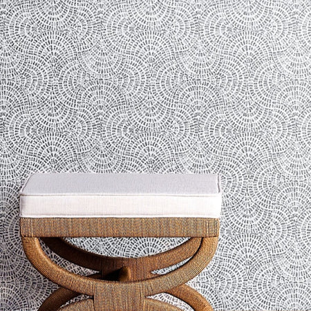 Coastal Rope Stool with White Cushion - Wallpaper background