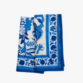 Cobalt Floral Block Print Napkin