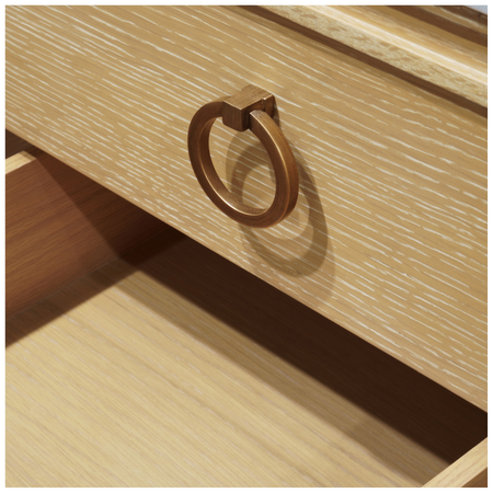 Cogswell Cerused Oak Vanity Hardware Closeup