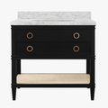 Cogswell Black Marble Topped Bathroom Vanity