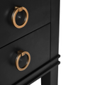 Cogswell Black Vanity Round Gold Drawer Pulls