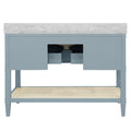 Cogswell Light Blue Vanity back cutout - 48" Wide