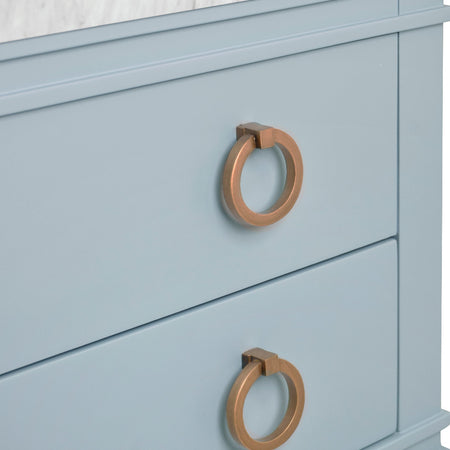 Cogswell Light Blue Vanity hardware closeup