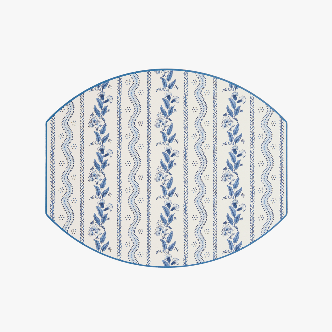 Emma Navy Two Sided Placemat