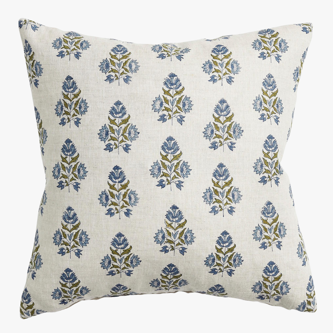 Ankara Moss Azure Pillow Cover Walter G