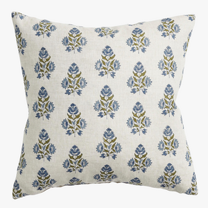 Ankara Moss Azure Pillow Cover