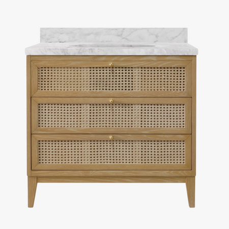 Watson Cerused Oak Vanity with marble top