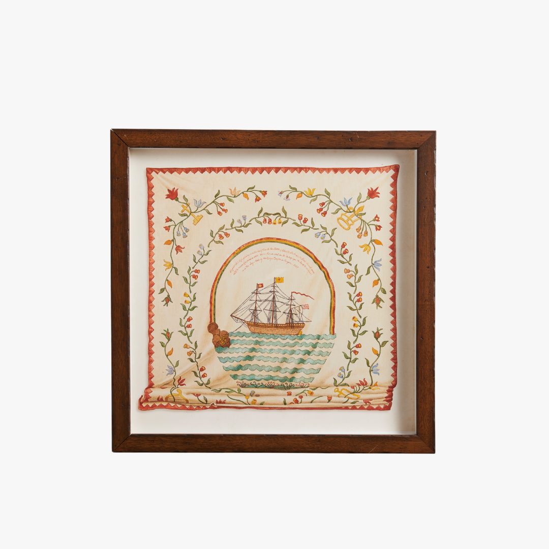 Ship Sampler Framed Print