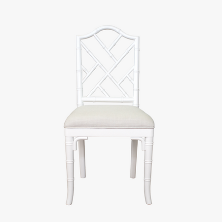 Bella White Fretwork Chair