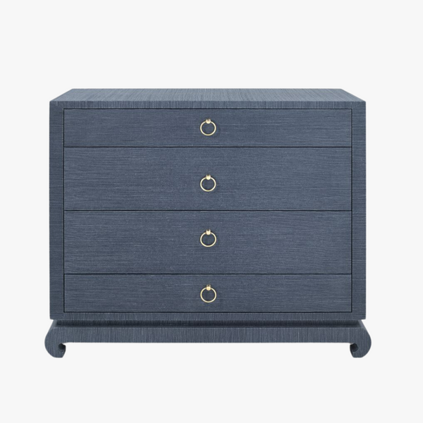 Zen Navy Grasscloth Chest