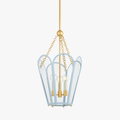 Coralie Soft Blue Lantern - three light