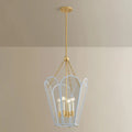 Coralie Soft Blue Large Lantern on celing - four light bulbs