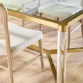 Crawford Cane Back Dining Chair leg details