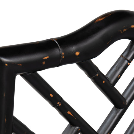 Crosby Counter Stool - Aged Black finish closeup