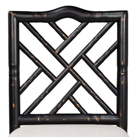 Crosby Counter Stool - chinoiserie fretwork pattern back