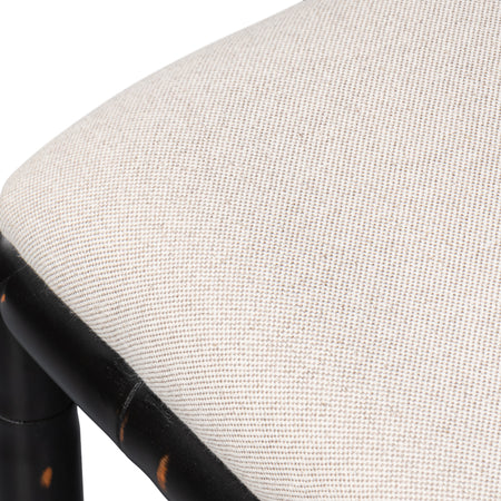 Crosby Counter Stool - linen fabric closeup