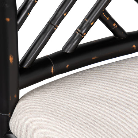 Crosby Counter Stool - linen seat closeup