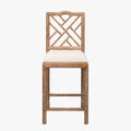 Crosby Oak Counter Stool - faux bamboo fretwork