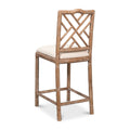 Crosby Oak Counter Stool - fretwork back detail