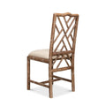 Crosby Oak Side Chair fretwork design angle view