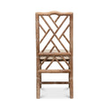Crosby Oak Side Chair fretwork design back view