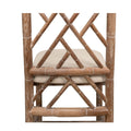 Crosby Oak Side Chair fretwork faux bamboo design closeup