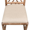 Crosby Oak Side Chair linen seat