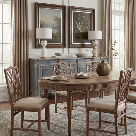 Crosby Side Chairs styled in dining room