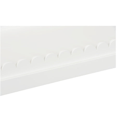 Custom Color Celine Coffee Table - scallop edge closeup