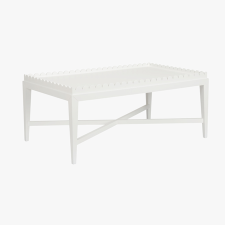 Custom Color Celine Coffee Table - scalloped edge