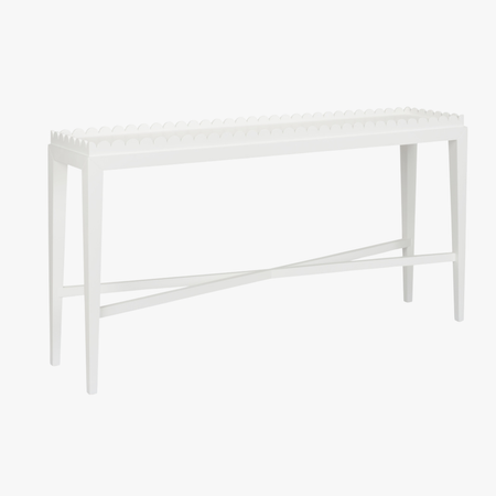 Custom Color Celine Scalloped Edge Console Table