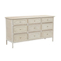 Custom Color Chippendale Nine Drawer Long Dresser