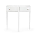 Custom Color Clermont Demilune Console with ribbed apron front