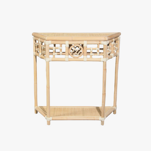Custom Color Pagoda Small Demilune Table