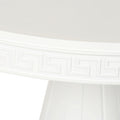 Custom Color Thalia Round Table - Greek Key Details