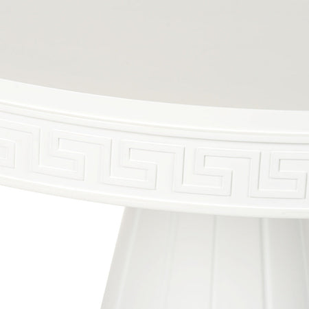 Custom Color Thalia Round Table - Greek Key Details