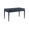 Custom Color beveled three drawer desk - painted navy