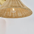 Dartmoor Woven Rattan Sconce Closeup