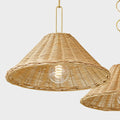 Dartmoor Woven Rattan Chandelier Closeup