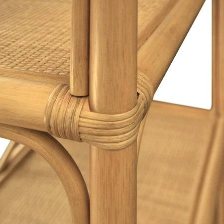 Fernandina Rattan Natural  Etagere closeup