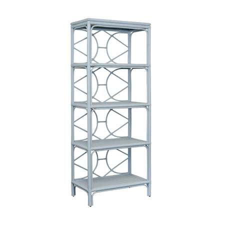 Fernandina Light Blue Rattan Etagere Shelving