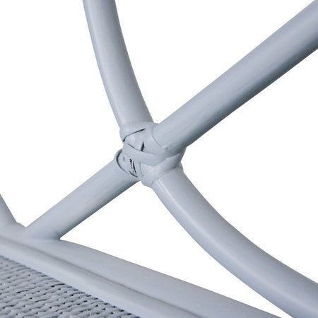 Fernandina Light Blue Rattan Etagere  design closeup