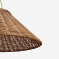 Davida Woven Rattan Pendant closeup