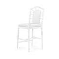 Highgrove White Counter Stool Chinoiserie Back