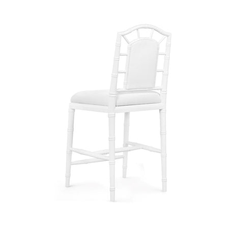 Highgrove White Counter Stool Chinoiserie Back